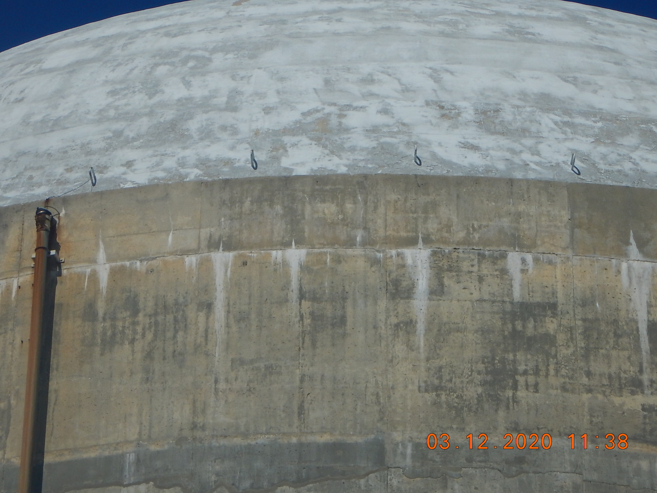 the wall of the container vessel at the Robinson Nuclear Plant.