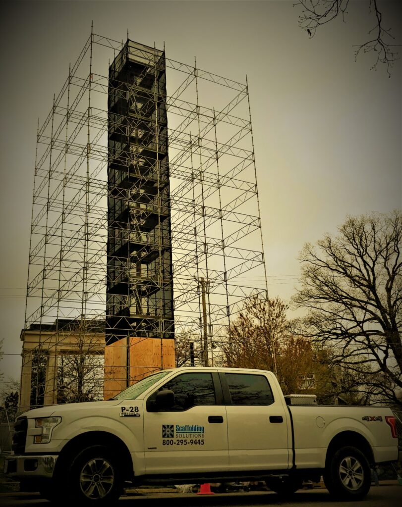 Scaffolding Solutions provide shoring tower systems for new construction.