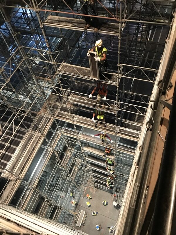 Scaffolding safety includes moving responsibly and carefully to avoid accidents.